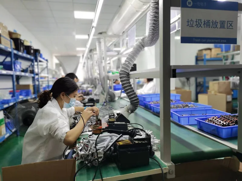 Car charger production welding process - quality manufacturing China factory