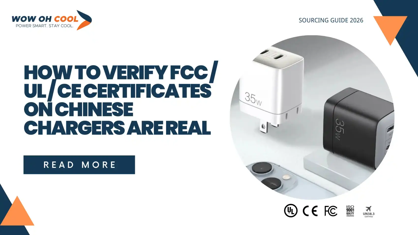 Verify fake charger certificate FCC UL CE database check OEM importer China supplier