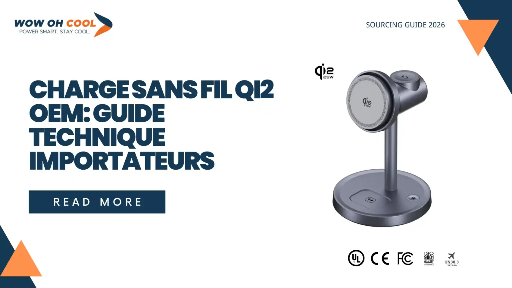 Charge sans fil Qi2 OEM: induction électromagnétique, MPP aimants N52H et FOD pour importateurs B2B