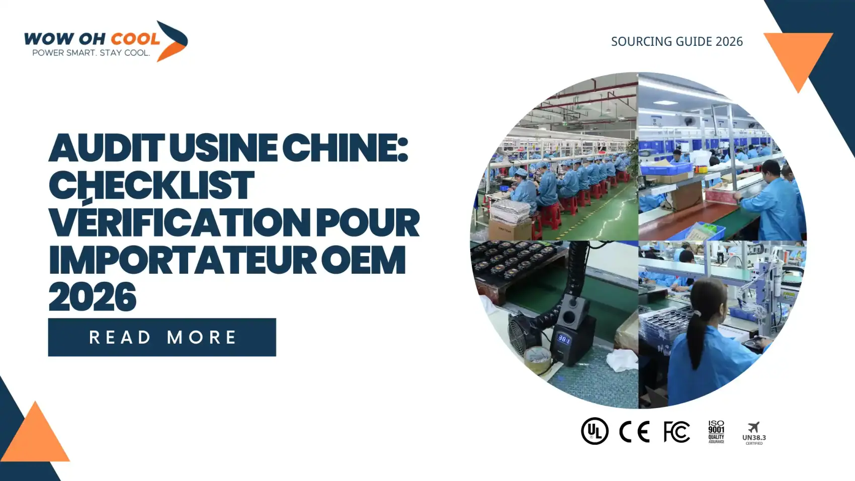 Audit d'usine en Chine : ligne SMT et département QC de l'usine WOWOHCOOL à Shenzhen, vérification pour importateurs OEM