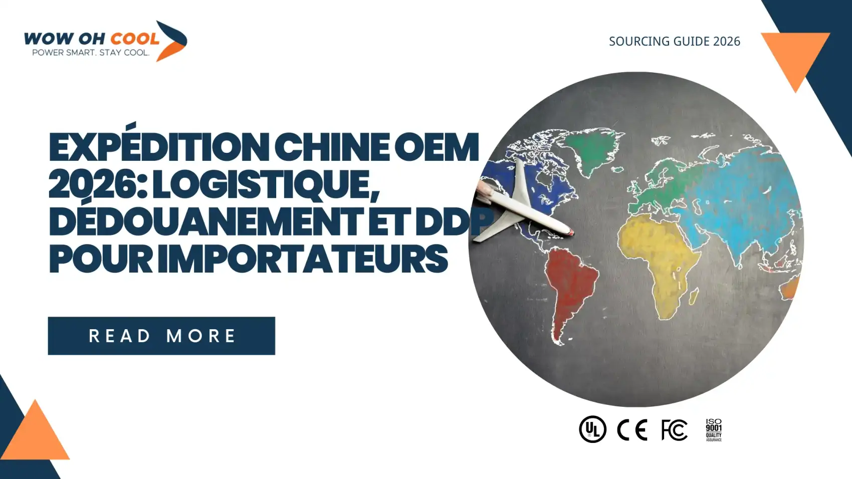 Expédition chargeurs OEM Chine-France 2026: maritime Le Havre, ferroviaire Lyon, aérien, express DHL — coûts et délais pour importateurs