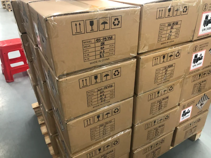 Power bank packaging ready for international shipment - logistics export