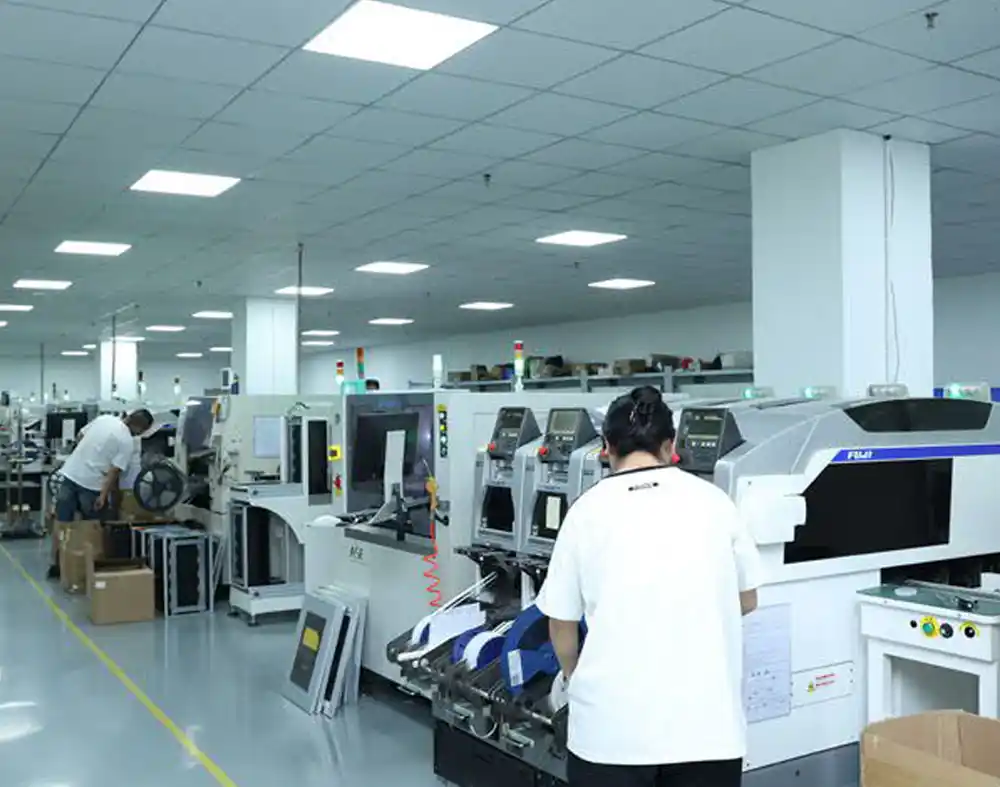 SMT workshop - automated pick-and-place machines for charger PCB assembly