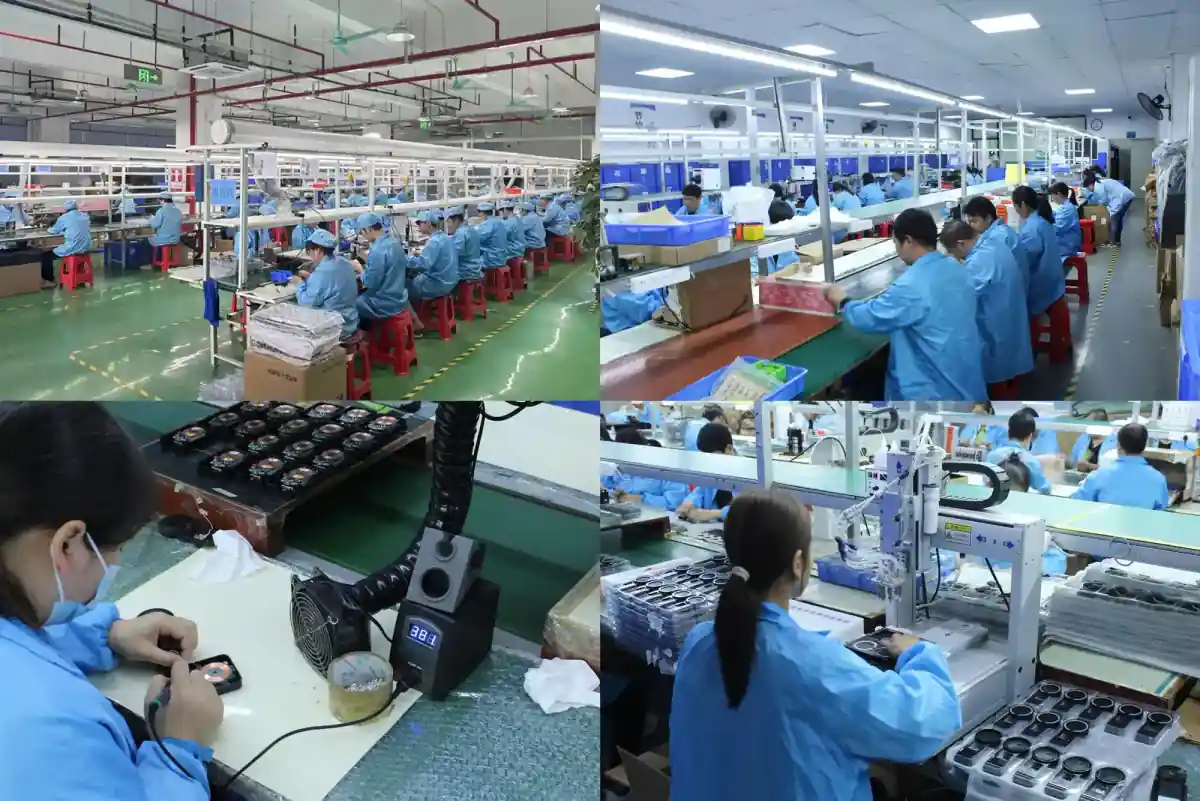 Automated SMT production line for charger and power bank manufacturing in WOWOHCOOL Shenzhen factory