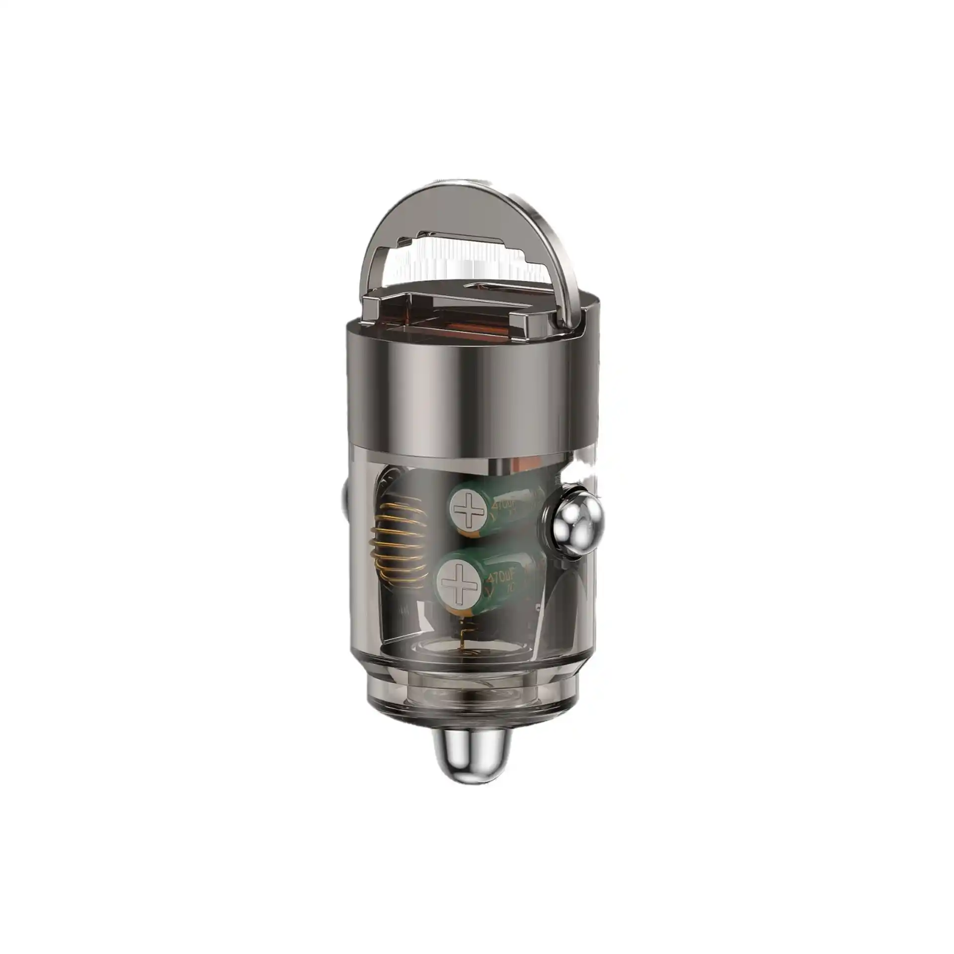 WOWOHCOOL factory WOC05 mini hidden car charger with PD 65W and PPS 45W - zinc alloy compact automotive charger OEM