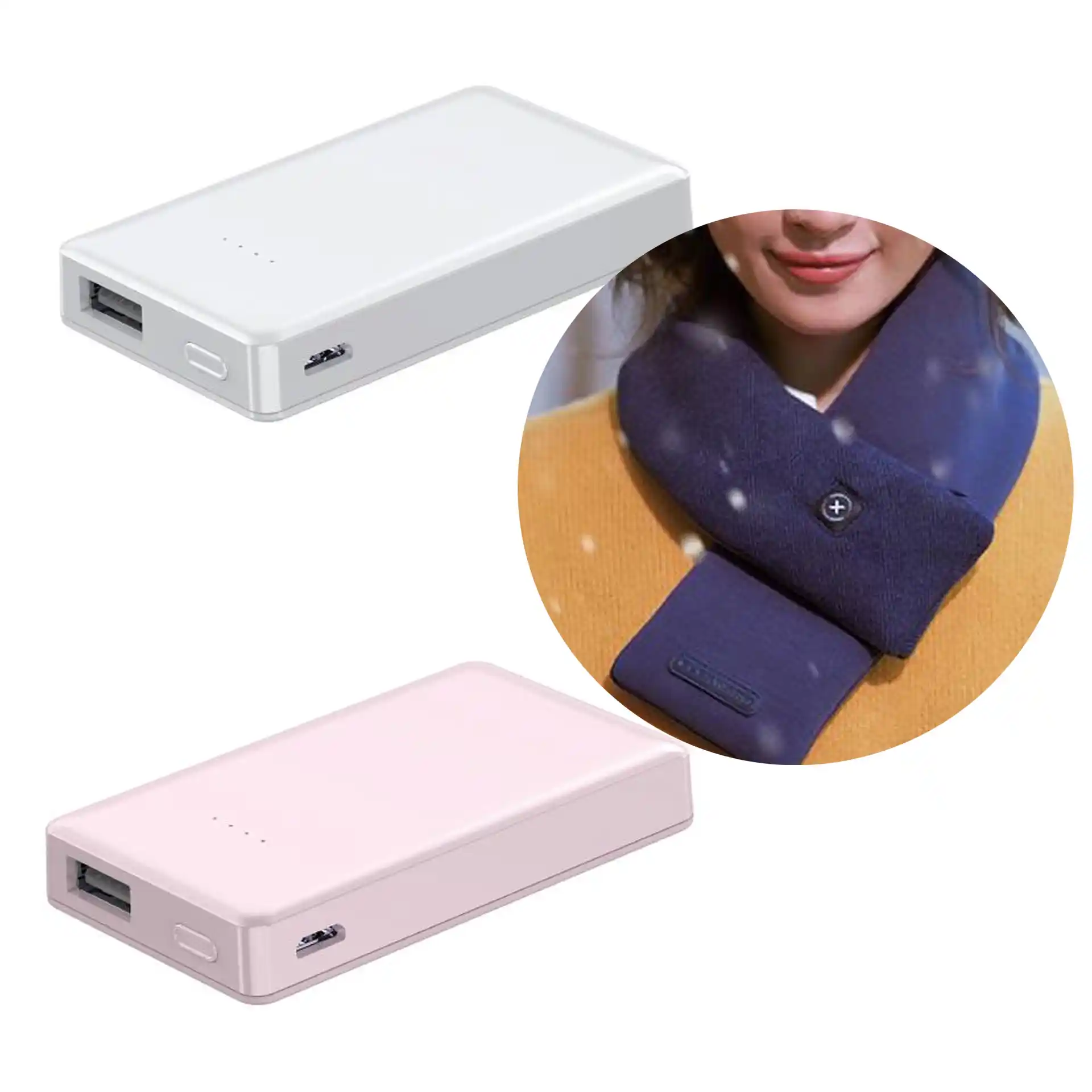 WOP49 Heating Scarf Battery 2000mAh for heated scarf and heated socks, mini compact design