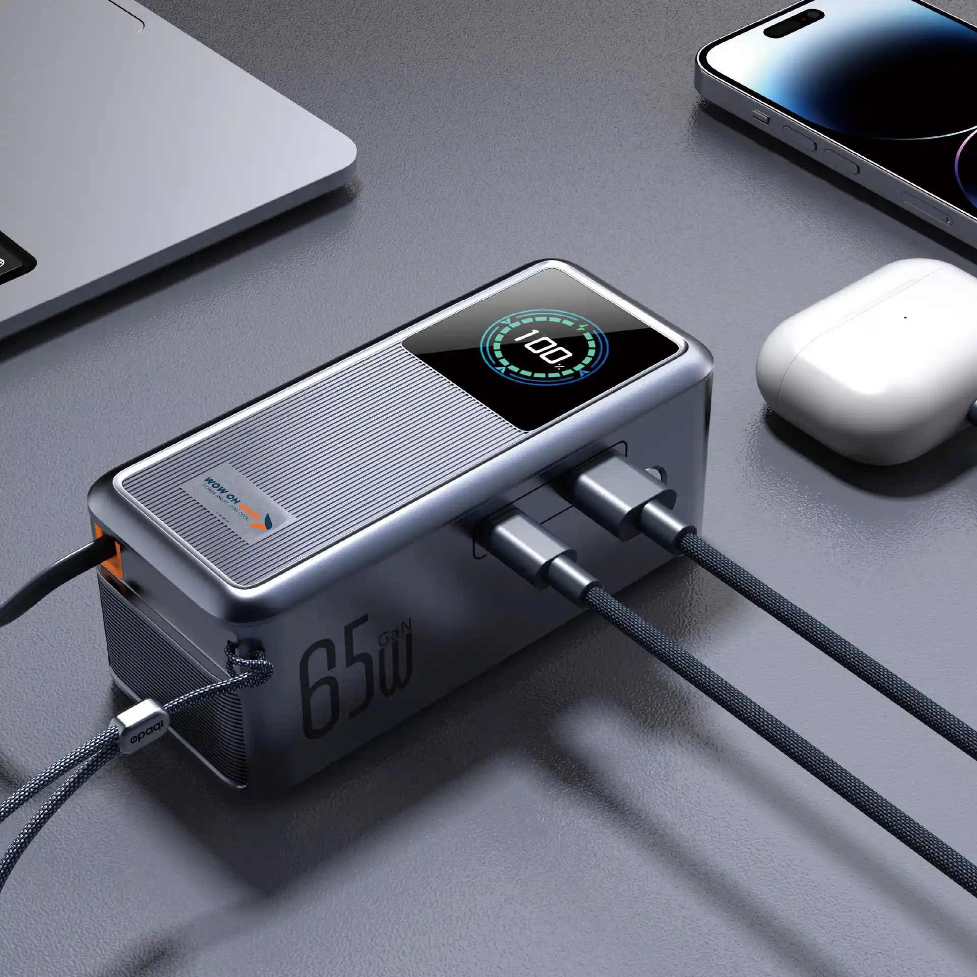 WOP69 65W 2-in-1 Power Bank and Wall Charger 15000mAh