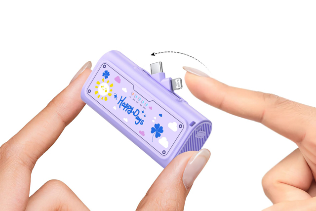 22.5W Fast Charging 5000mAh Power Bank with Dual Plug and Phone Stand