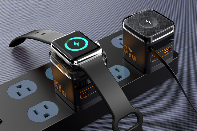 67W Fast Charging Power Bank with Wireless Charge and Retractable Type-C Cable