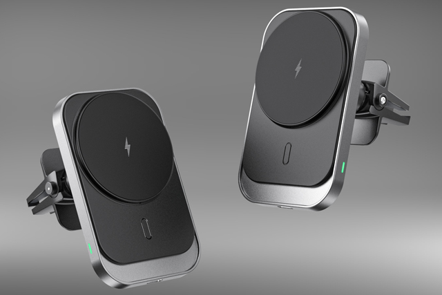 15W Magnetic Car Wireless Charger for iPhone with Smart Sensor Mount