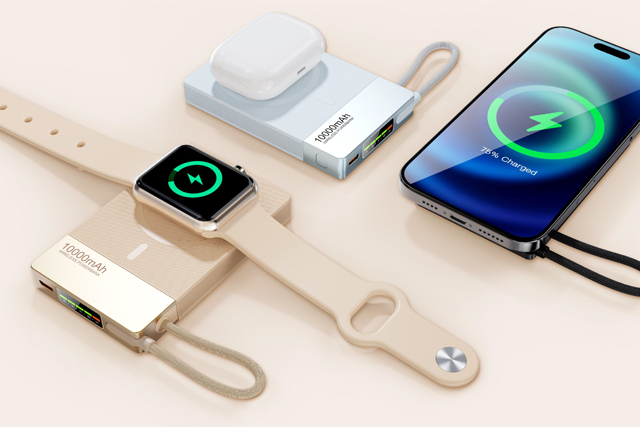 30W 10000mAh Magnetic Wireless Charging Power Bank with Phone Stand